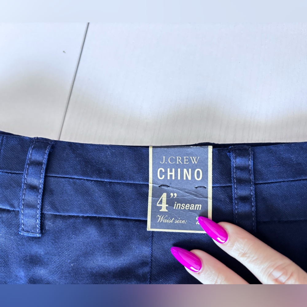 NWT J. Crew Navy Blue Chino Shorts Size 2 - Picture 3 of 9